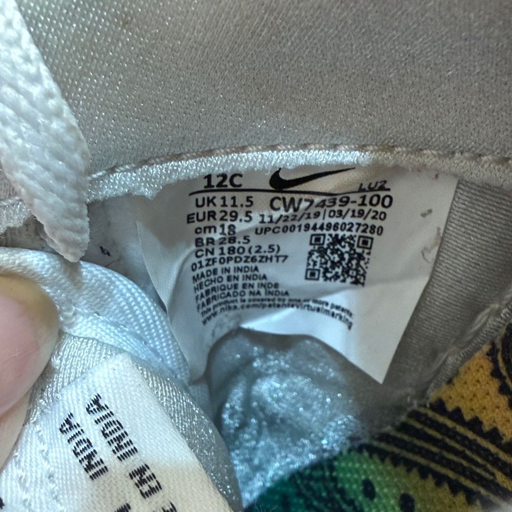Nike Air Force One PS Be True Low Sneakers Child’s Sz 12C - Picture 12 of 16